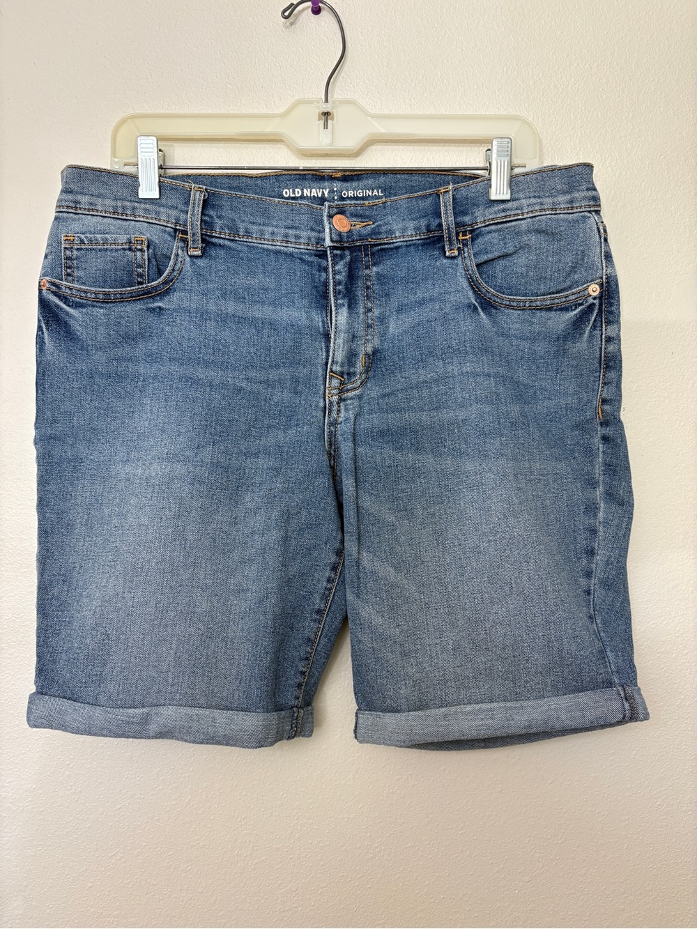 Old Navy Blue Rolled Hem Bermuda Shorts